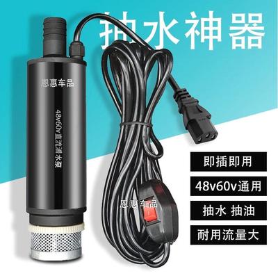 直流抽水泵浇水浇菜12v24v48v60v农用船用电动抽水机电瓶车抽水器