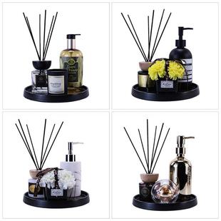 卫生间洗手台摆件香薰洗手液瓶托盘套装卫浴软装样板间洗手间装饰