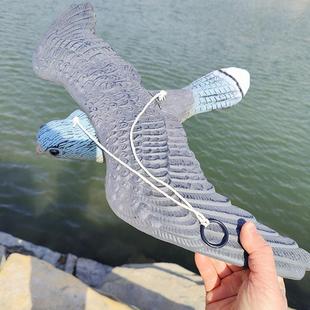 庭院假鸟飞鸟 雏鹰 动物模型园林装饰仿真老鹰带翅膀园林摆件吓鸟