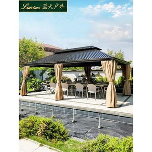 户外亭别墅庭院露台休闲亭花园户外凉棚遮阳棚公园凉棚