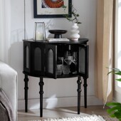 半圆玄关桌玄关柜复古实木边柜靠墙走廊入户装 餐边柜 饰柜法式