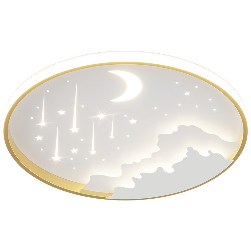 卧室吸顶灯简约现代温馨浪漫圆形房间灯主卧次卧书房灯星空顶灯具