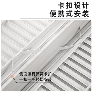 饰网家用地暖分水器暖气片遮挡罩格栅 奶油风铝合金百叶窗暖气罩装