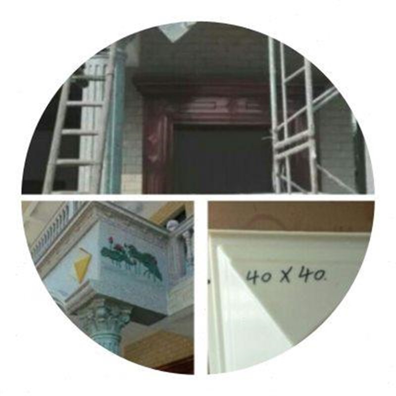 欧式别墅山花模具外墙砂岩浮雕壁画装饰背景墙效果水泥罗马柱模具图片