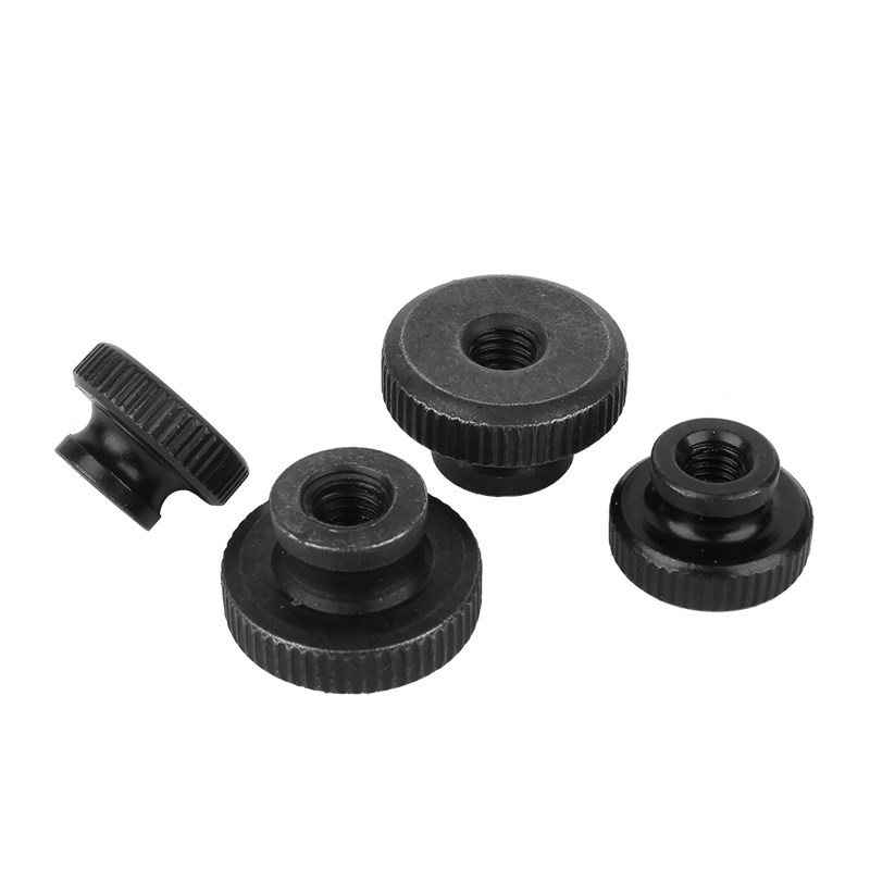 304不锈钢铁黑镀锌镀镍高头滚花螺母GB806手拧滚花螺丝螺母M3-m12