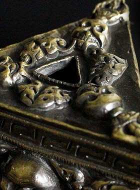 藏传合金家用法器羯磨杵底托座子金刚杵金刚镢马头杵底座装饰摆件