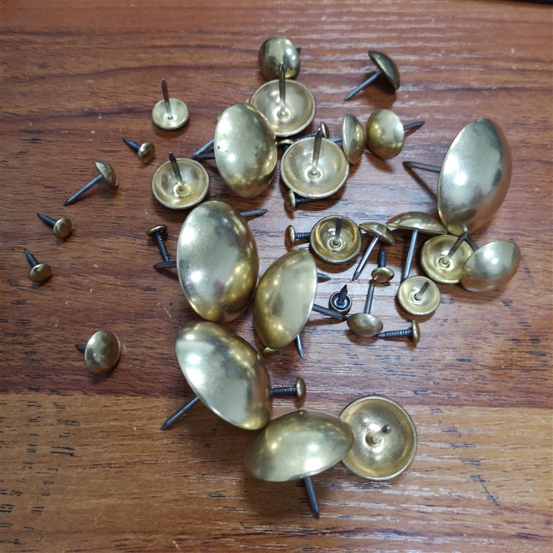 黄铜钉纯铜泡钉图钉饰钉沙发钉铜色钉圆头黄铜帽图钉铜材质冲压钉