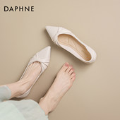 一脚蹬通勤皮鞋 达芙妮平底浅口单鞋 法式 尖头小皮鞋 女2026新款 春季