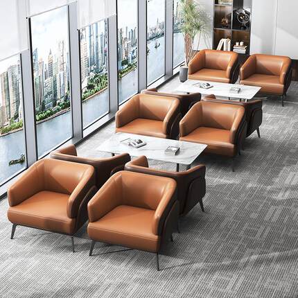 商务沙发贵宾接待会议西皮银行等待区飞机场VIP洽谈办公单人沙发