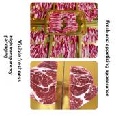 食品体膜体包装 膜牛排海鲜鱼虾包装 膜宽度350mm纸卡体膜