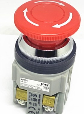 正品IDEC和泉AVN311NR急停按钮开关一开一闭开孔30mm AVN311N-R