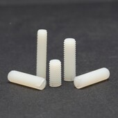 尼龙机米紧定螺丝塑料平端紧定顶丝M3M4M5M6M8M10M12无头机米螺钉