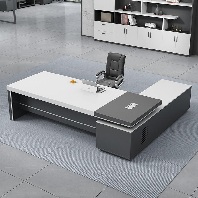 老板桌办公桌椅简约现代白色总裁桌大班台经理主管桌办公家具新款