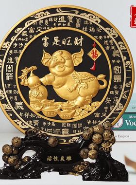 金猪摆件活性炭雕工艺品生肖猪客厅家居装饰品摆设小福猪乔迁礼品