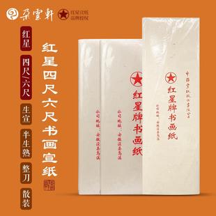 红星四尺六尺书画纸 半生熟 2012 生宣 初 2023年 朵云轩宣纸