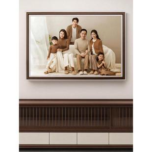 定制全家福大相框挂墙婚纱照相片照片冲洗打印做成放大客厅背景墙