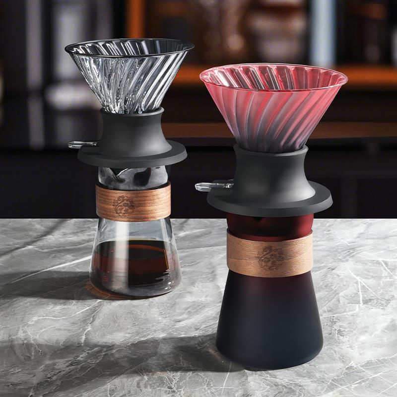 Mongdio聪明杯套装美式咖啡滤杯玻璃分享壶浸泡滴滤手冲咖啡器具