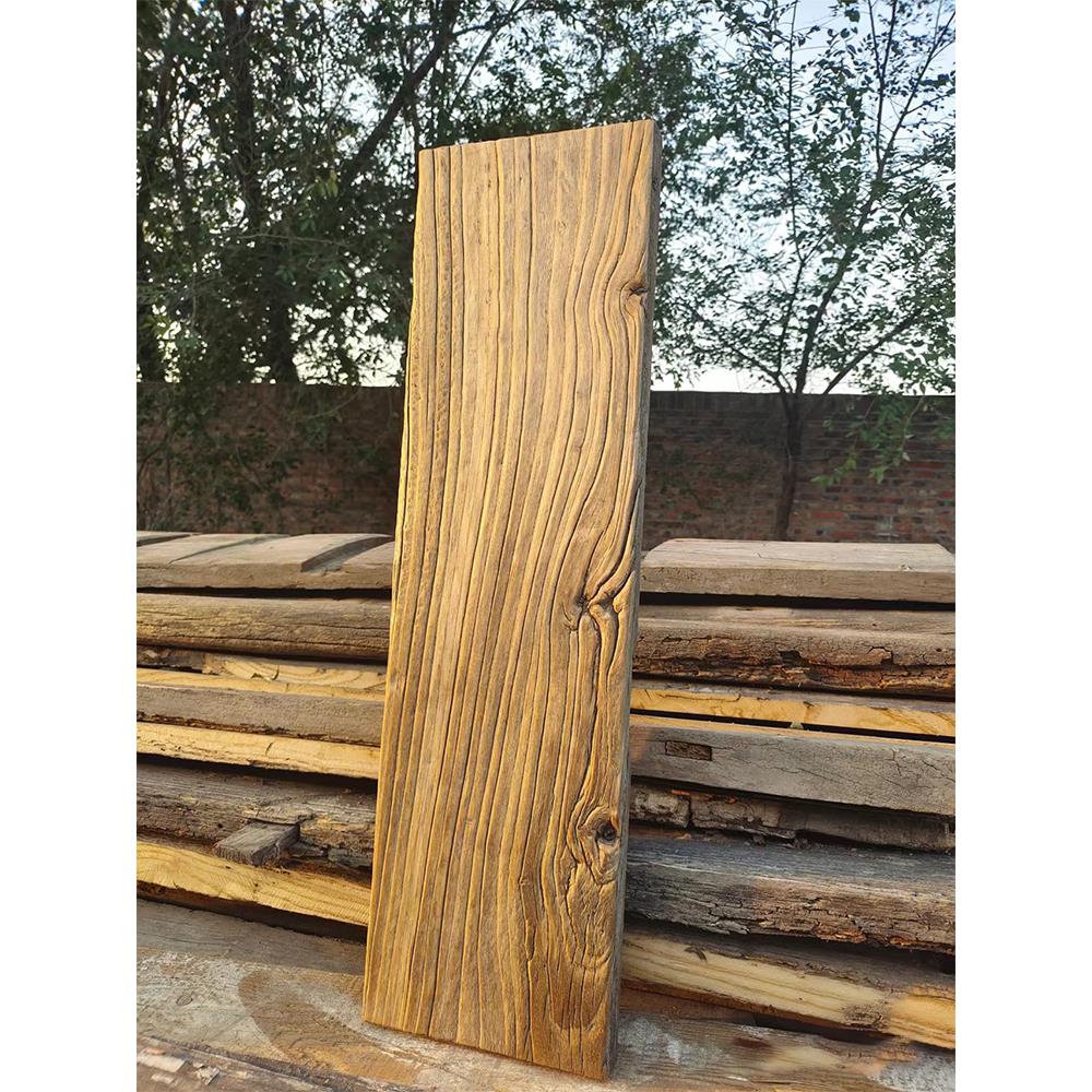 老榆树风化门板旧木板实木茶几大板餐桌板原木覆古酒吧桌酒吧板