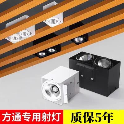 方通斗胆灯方通专用灯铝木方通led方形双头明装格栅筒灯射灯嵌入