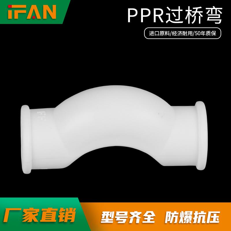 20ppr4分水管配件过桥弯25 6分 32 1寸热熔管件白色绿色管材接头