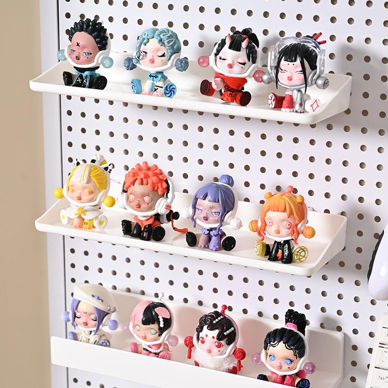 圆孔洞洞板上的置物架收纳盒16孔距专用托盘挂板挂篮配件书桌收纳