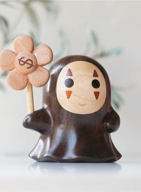 Joe/Q版创意摆件可爱实木桌面装饰ins风手里有钱花送朋友礼物