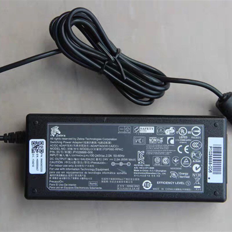 原装斑马ZD888T/CN GX420T GX430t条码标签打印机电源线适配器24V