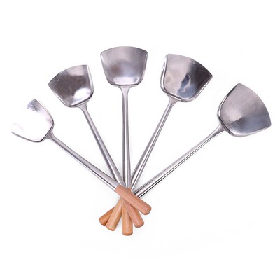 陈枝记精品手工锻打锅铲传统老式防烫厨具熟铁铲长柄加厚炒勺炒菜