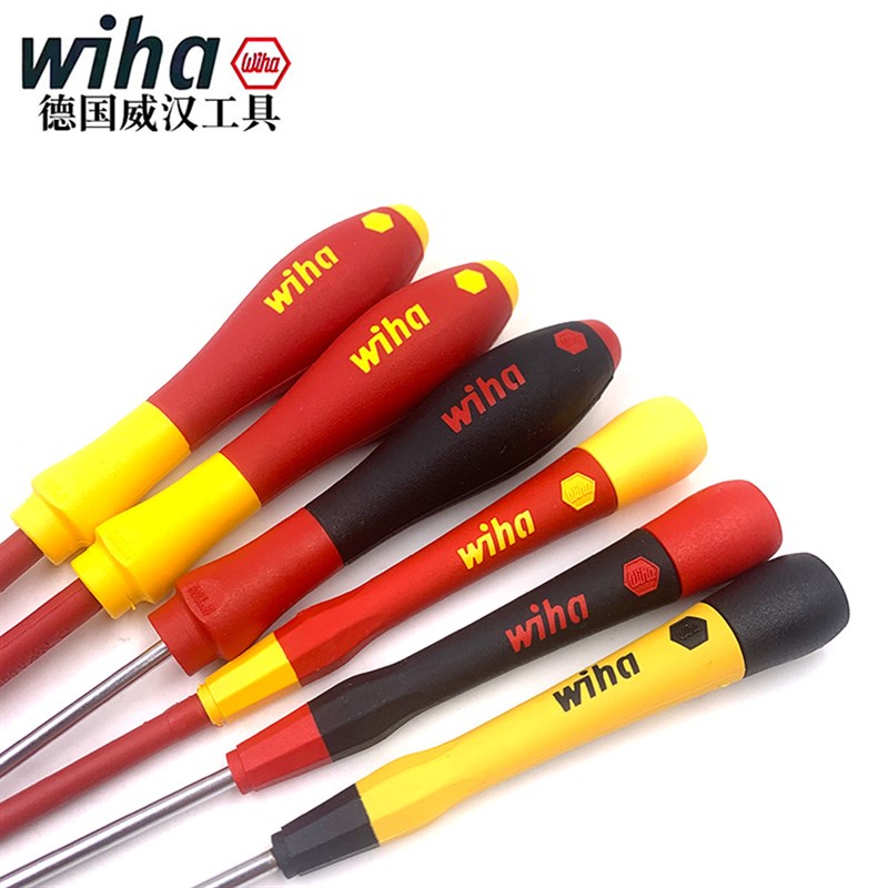 德国wiha威汉精密绝缘一字螺丝刀进口 0.6x3.5mm 接线端子起子批