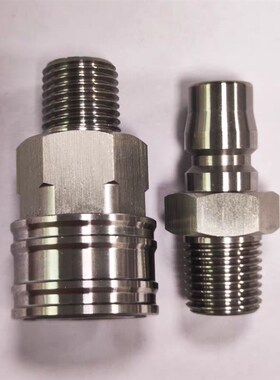 304不锈钢QNPMS QNSMS1/2/3/4/6/8外丝外牙无阀型管塞不锈钢管套