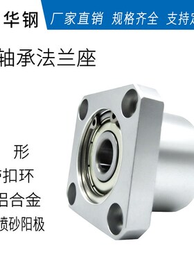BASB BFP13双轴承法兰固定座铝合金固定座自动化设备轴承座EKH