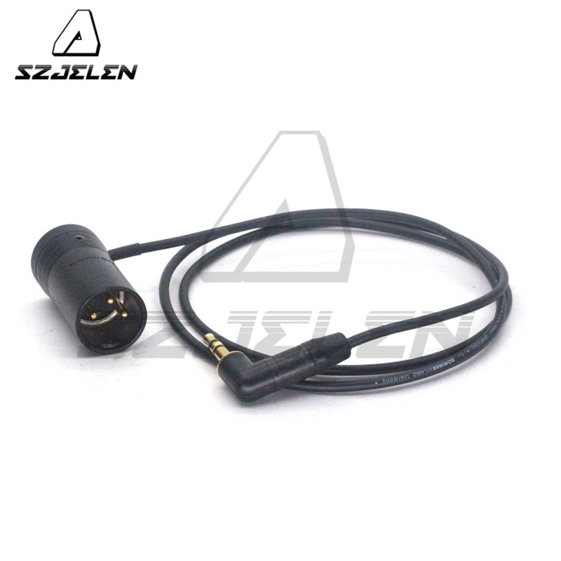 3.5弯头转 平盖卡农三针公音频线NEUTRIK平盖卡农头 sommer音频线