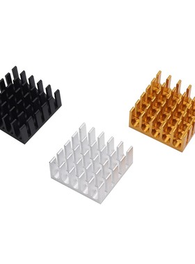 散热片 22*22*10MM 银色/黑色/金色 优质散热器 路由CPU等用