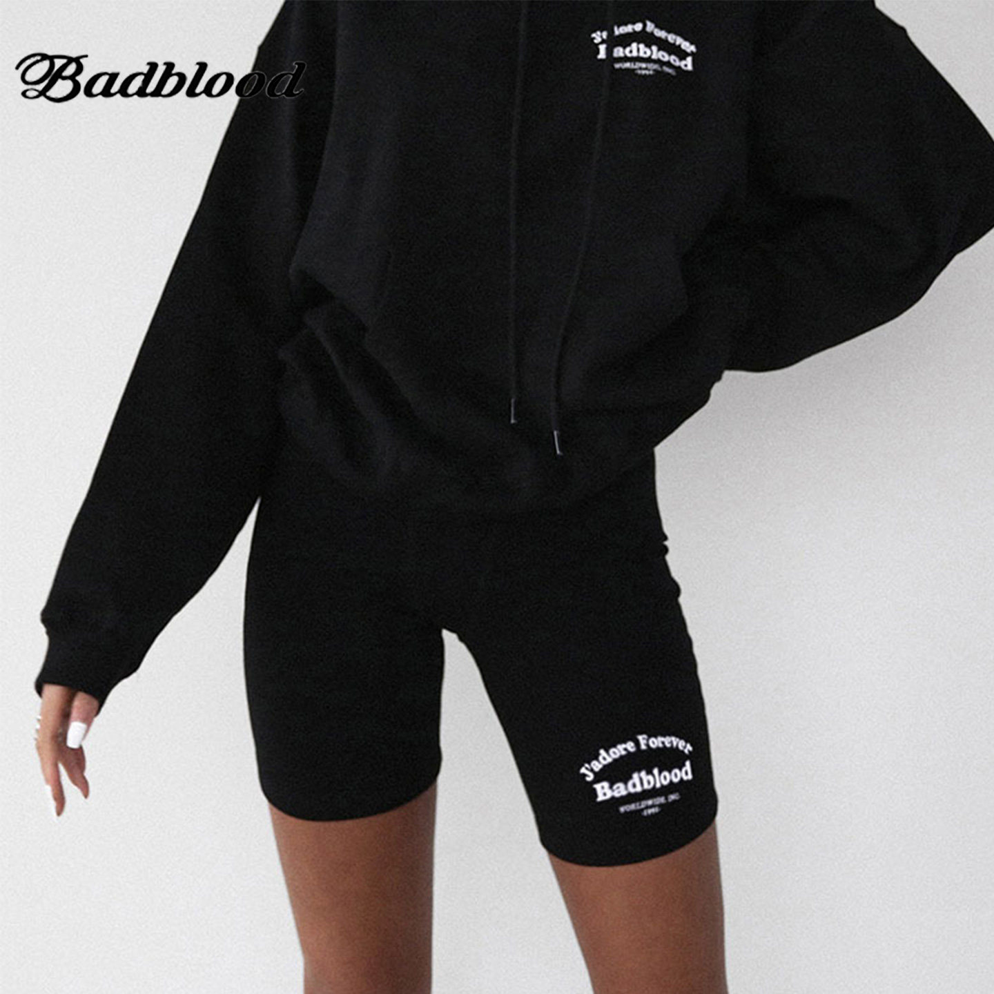 Badblood瑜伽运动骑行短裤提臀紧身跑步打底裤女瑜伽裤子