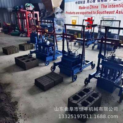 4-26型半自动水泥免烧砖机半自动混凝土砌块砖机外贸出口空心打砖