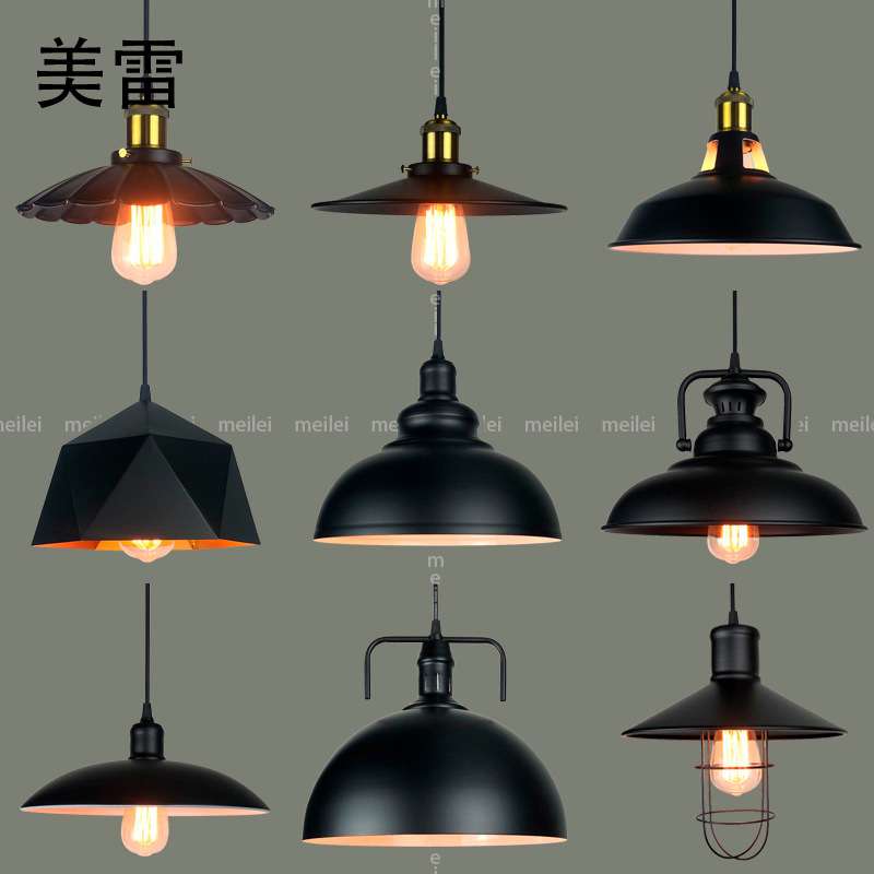 北欧单头小吊灯现代简约创意餐厅饭店办公室咖啡厅工业风个性灯罩