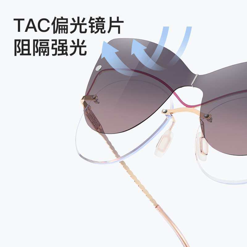 新款女士无框磁吸套镜锁螺丝偏光连体片墨镜可配近视镜框眼镜7204,ZIPPO/瑞士军刀/眼镜,眼镜架,淘宝优惠券,粉丝福利购,淘宝优惠卷