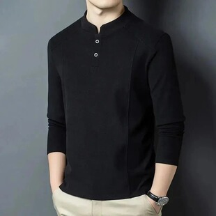 下单立减50 打底衫 L新款 拼接立领长袖 GG367 高档卫衣男秋冬季