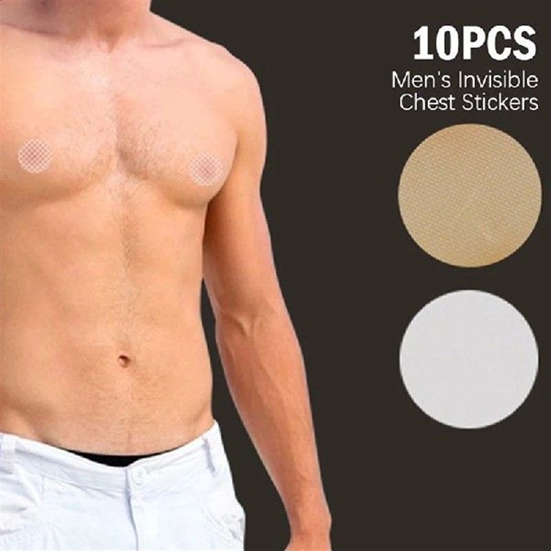 10PCS Men Nipple Cover Invisible Breast Lift BrVa Running