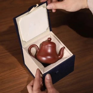 潮州手拉壶泡茶冲茶朱泥壶原矿紫砂壶大红袍西施壶家用小功夫茶具