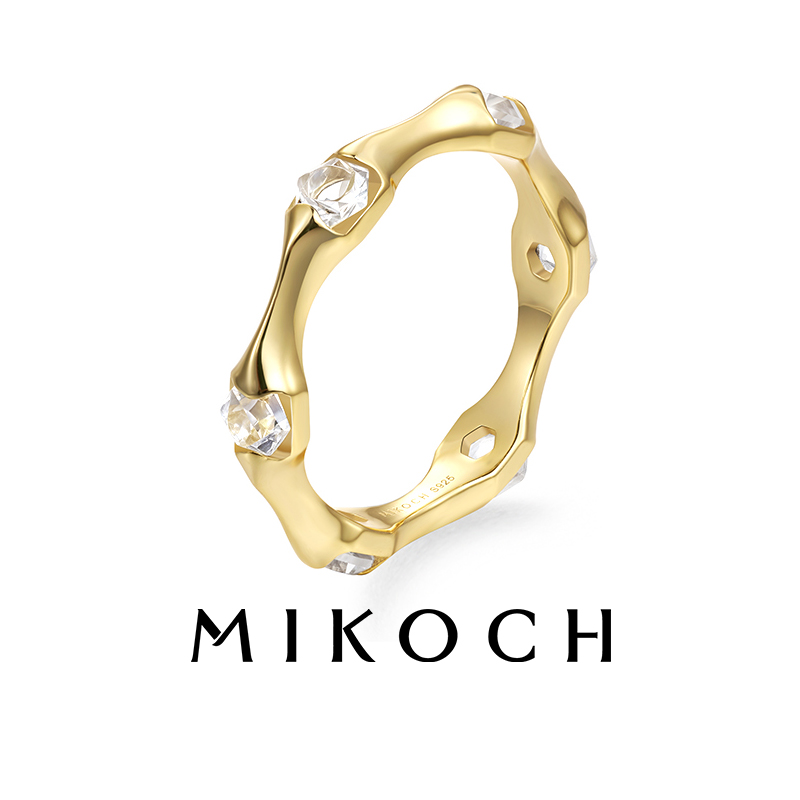 MIKOCH冰凝925银镶水晶个性戒指