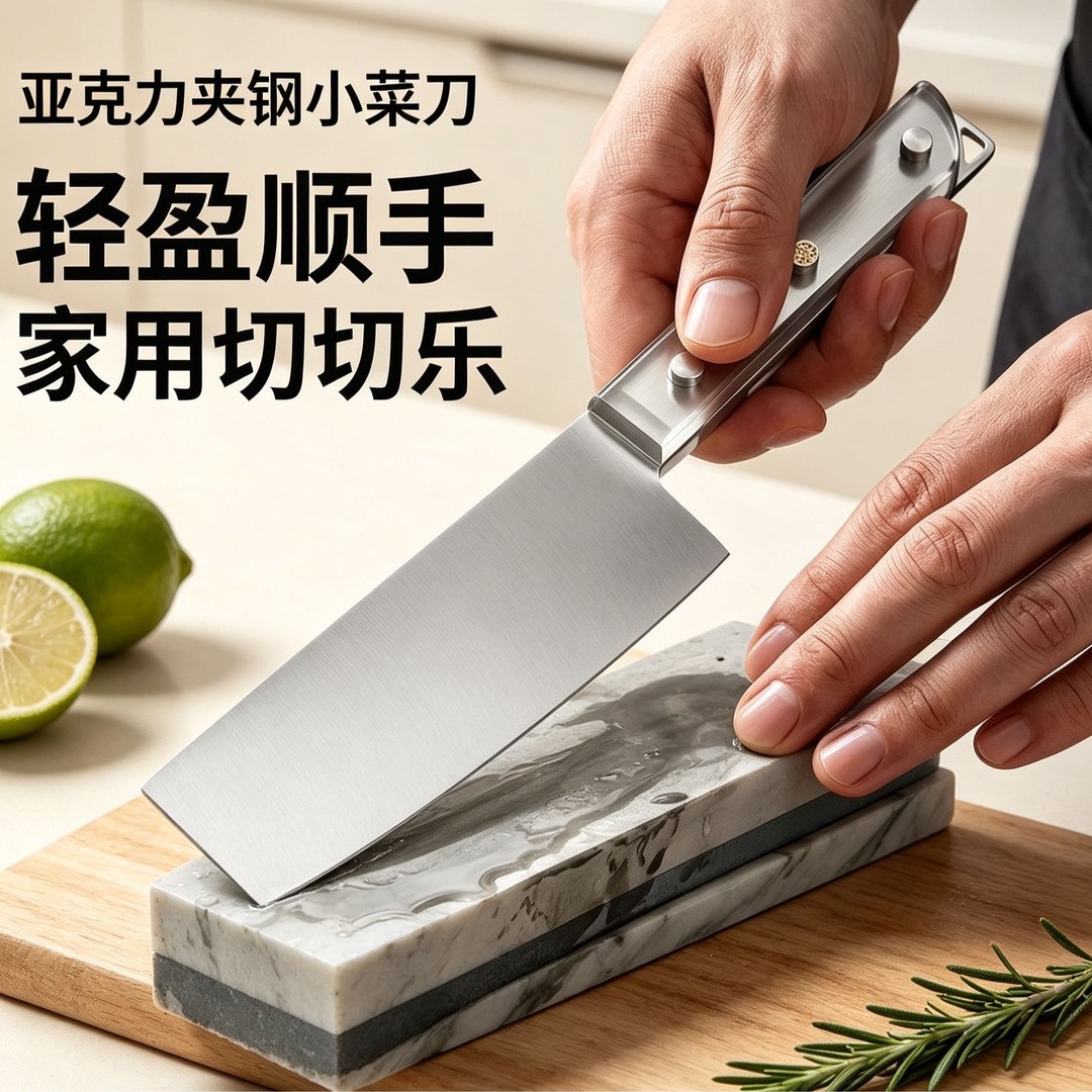女士不锈钢锋利透明手柄切片刀