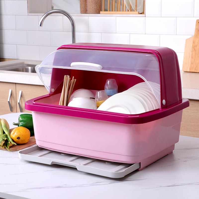 特大号碗柜碗筷收纳盒放碗箱家用碗筷盘碗碟架厨房置物架新款塑料
