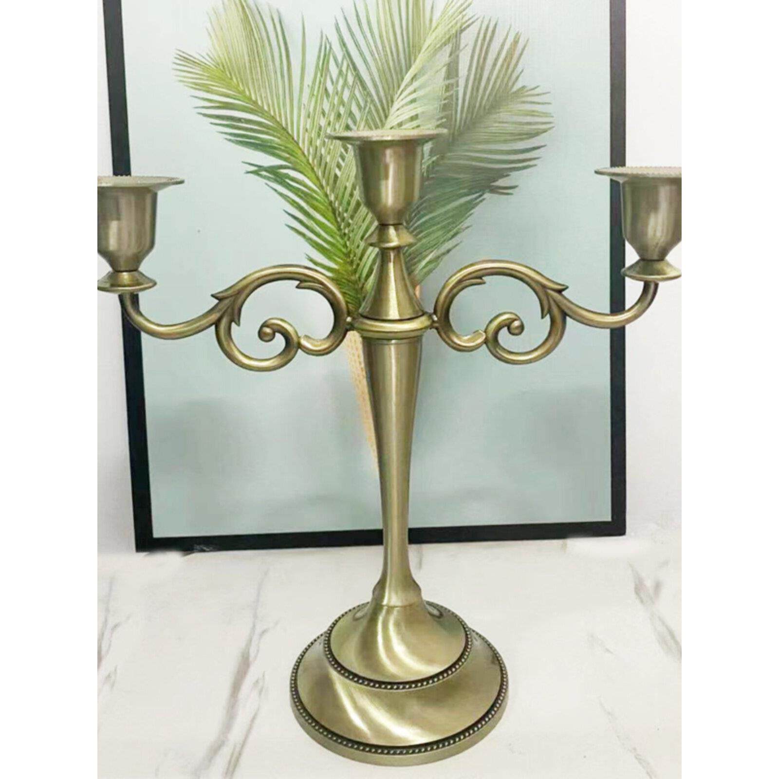 采购产品圣诞烛台金色和银色黑色烛台浪漫的礼物烛光晚餐餐桌婚礼