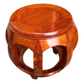 榫卯鼓凳实木梨木矮凳古典缅鼓凳秀墩