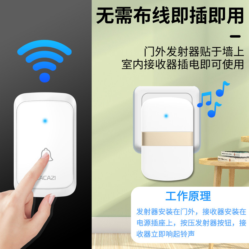 香港英规门铃智能遥控电子门钟 钢琴式 大脚