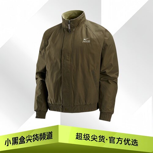 Nike耐克 Club FW25 限定款 宽松立领夹克 男款 暗褐IQ3705-212