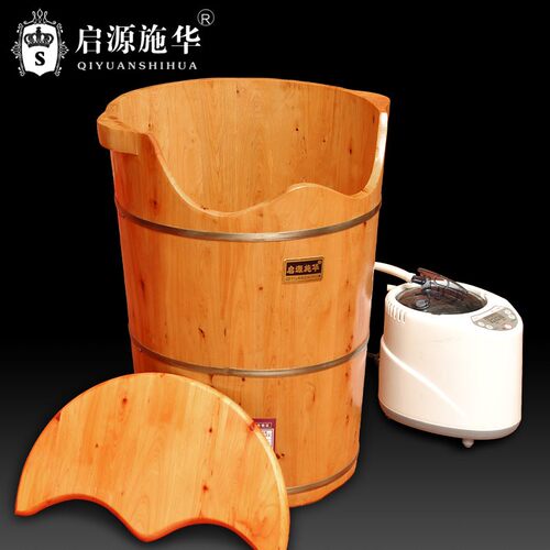 蒸汽木质深桶实木养生桶泡脚木桶加热熏蒸桶蒸脚足浴桶