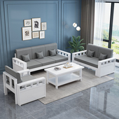 现代实木沙发小户型客厅转角贵妃松木木沙发新经济型