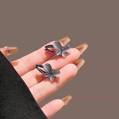 迷你猫眼石蝴蝶刘海鸭嘴夹